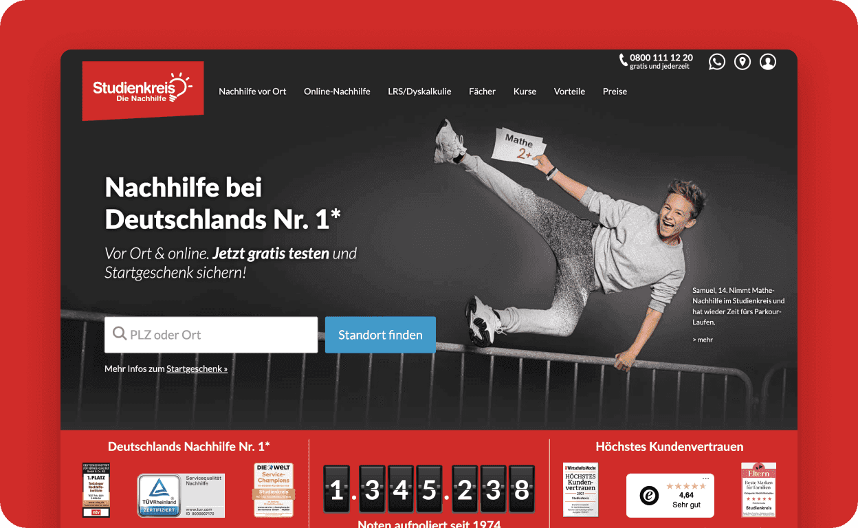 Better UX for Studienkreis